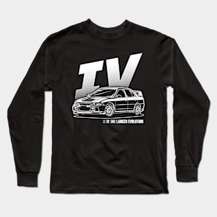 Lancer Evolution IV - White Print Long Sleeve T-Shirt